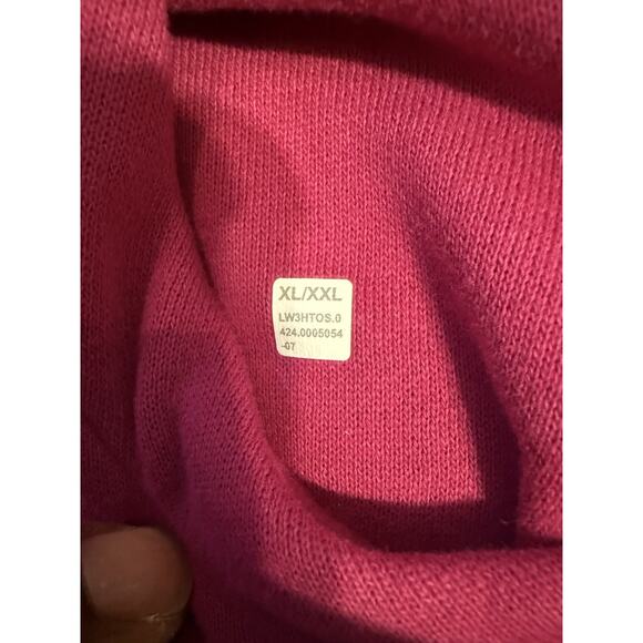 Lululemon Scuba Oversized Half Zip Hoodie Ripened Raspberry/Gold Size XL/XXL - Picture 4 of 7